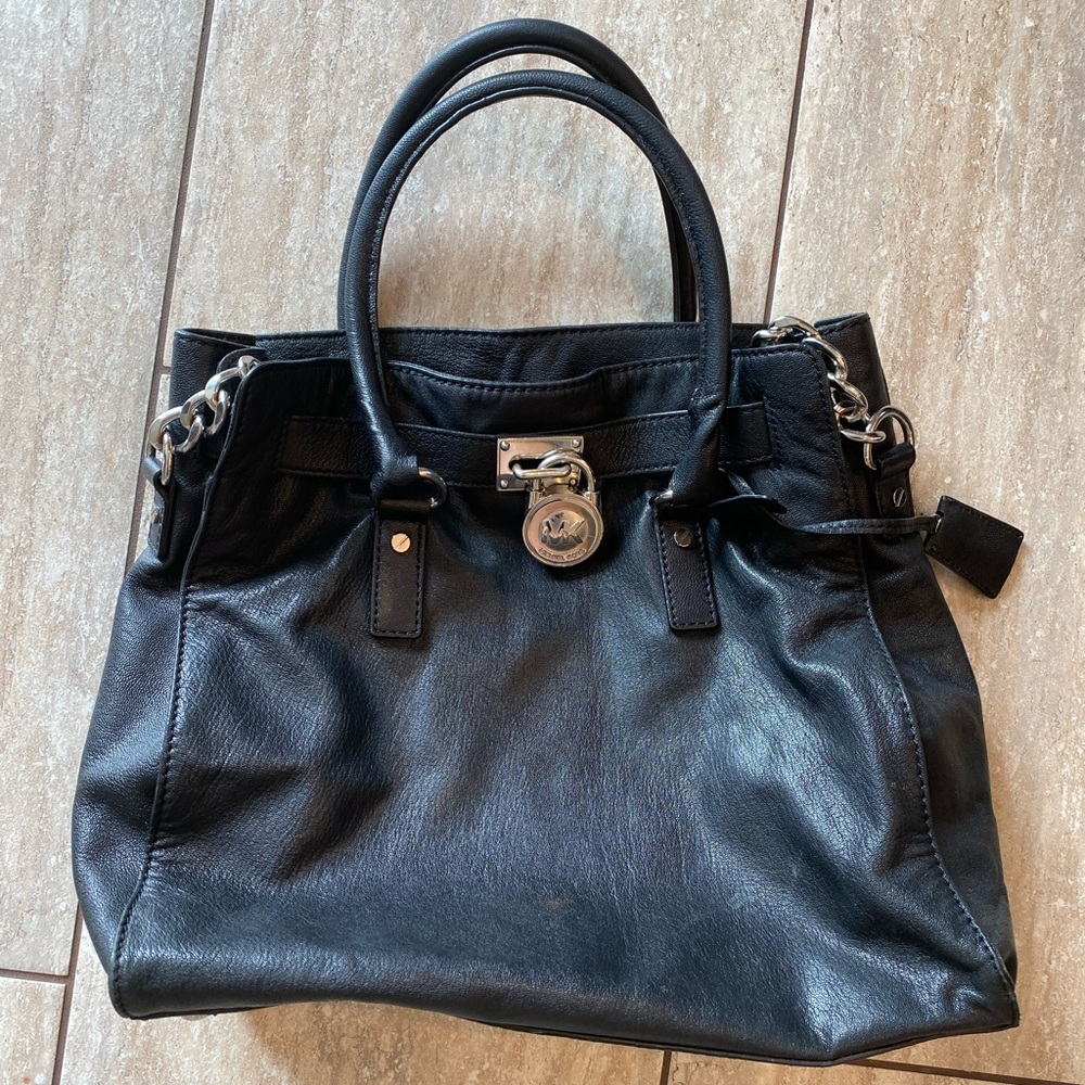 Black Michael Kors Purse with handles and strap